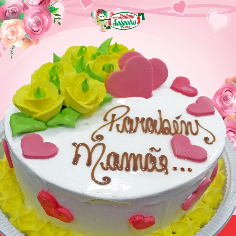 Torta Bolo Dia das Mães Presente Dica Modelo Goiânia aniversário festa Italiano Salgados 